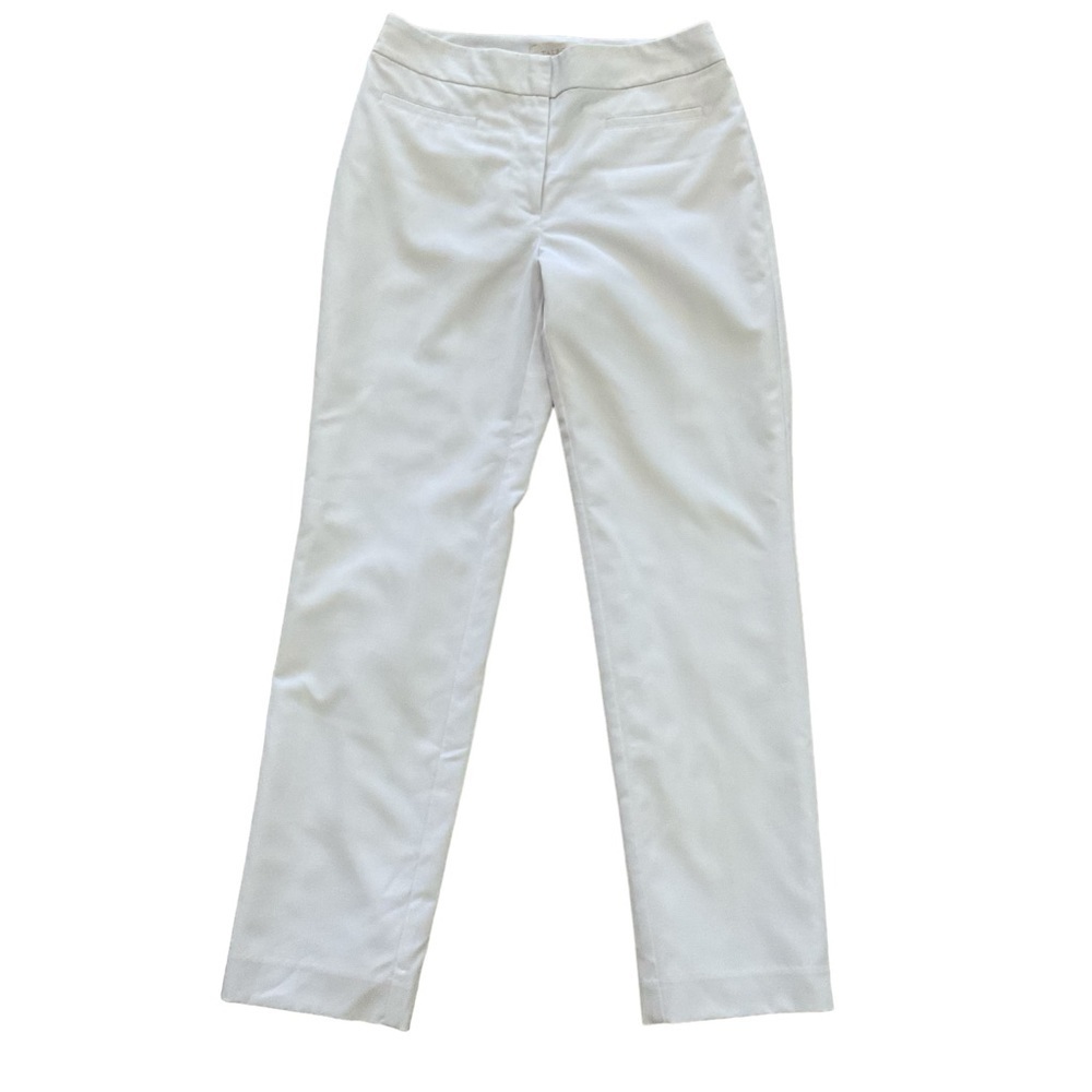 TALBOTS Heritage White Straight Leg Dress Pants Size 2P